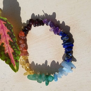 7 Chakra Crystal Chakra Pulsera Piedra preciosa semipreciosa Apilable Yoga Curación Piedra natural Reiki Cristal cargado Metafísico imagen 4