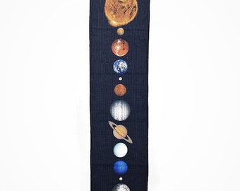 Celestial Planet Sun Solar System Tapestry Wall Hanging Vertical Tassel Fringe Yoga Meditation Bedroom Living Decoration Healing Decor Witch