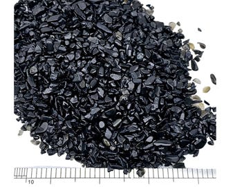 Small Black Obsidian Chips Tumbled Mini 2 - 12mm  Loose Bulk Lots A Grade Gemstone Resin Crafting Jewelry Making Healing Metaphysical Chakra