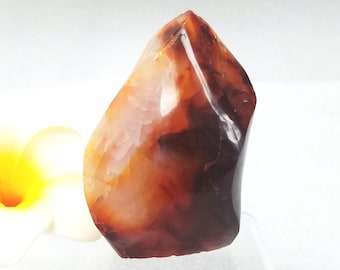 Carnelian Agate Flame Stone Crystal Druzy Hand Carved Free Form Reiki Healing Meditation Chakra Meditation Decor Gift Manifestation Gemstone