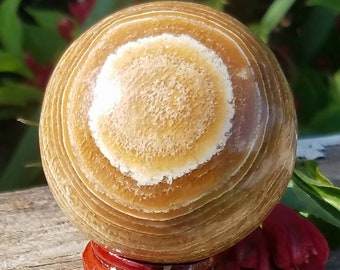 Aragonite Sphere 48mm Stone Crystal Ball Natural Healing Reiki Earth Goddess Wicca Hoodoo Shaman Druid Magic Mineral Chakra Metaphysical