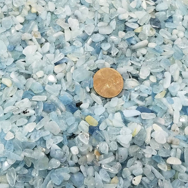 Aquamarine Chips Nugget High Grade No Hole Small Undrilled For Bottles Jewelry Gem Natural Chakra Meditation Yoga Altar Pagan Grid