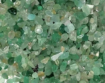 Green Aventurine Quartz Chips Nugget Bottles Jewelry Making No Hole Undrilled Gem Chakra Meditation Yoga Altar Pagan Metaphysical Meaning SM