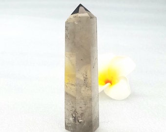 Smoky Quartz Crystal Point Wand Generator Tower Rainbow Included Reiki Charged Wicca Metaphysical Meaning Healing Chakra