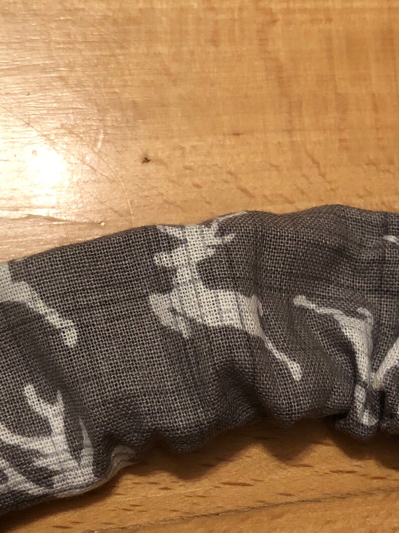 Gray reindeer scrunchie