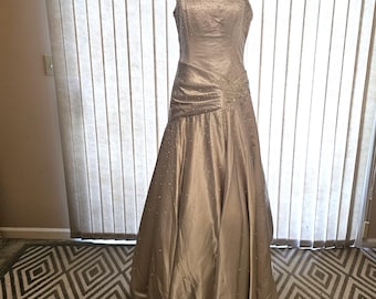 The Golden Gate Bridal Champagne Strapless Wedding Dress 16