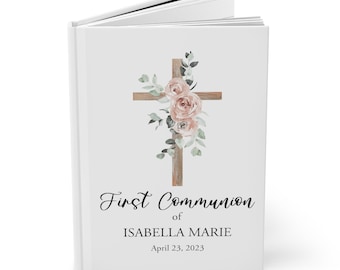 Personalized First Communion Journal; Guest Book (5.75x8, 150 pages)