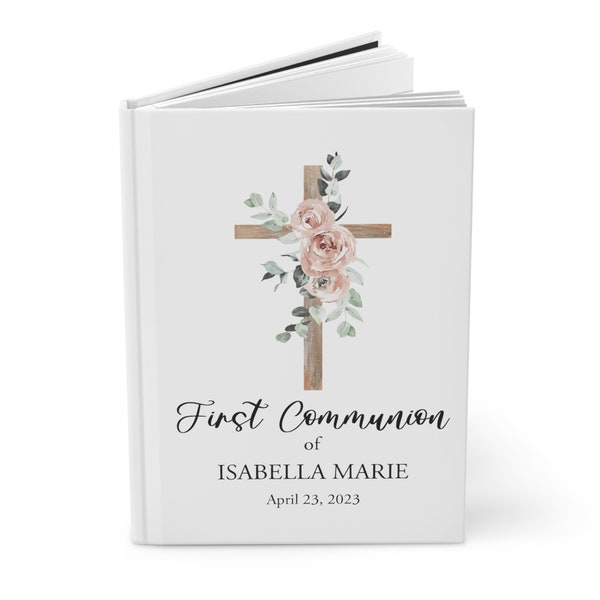 Personalized First Communion Journal; Guest Book (5.75x8, 150 pages)