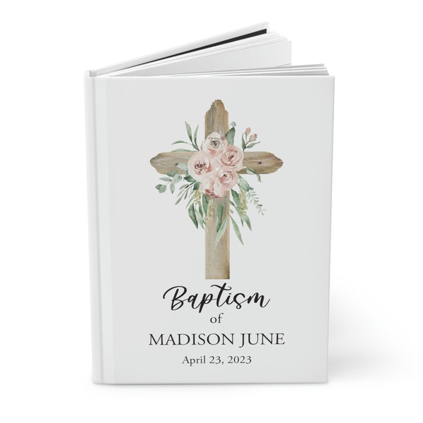 Personalized Baptism Journal; Guest Book (5.75x8, 150 pages)