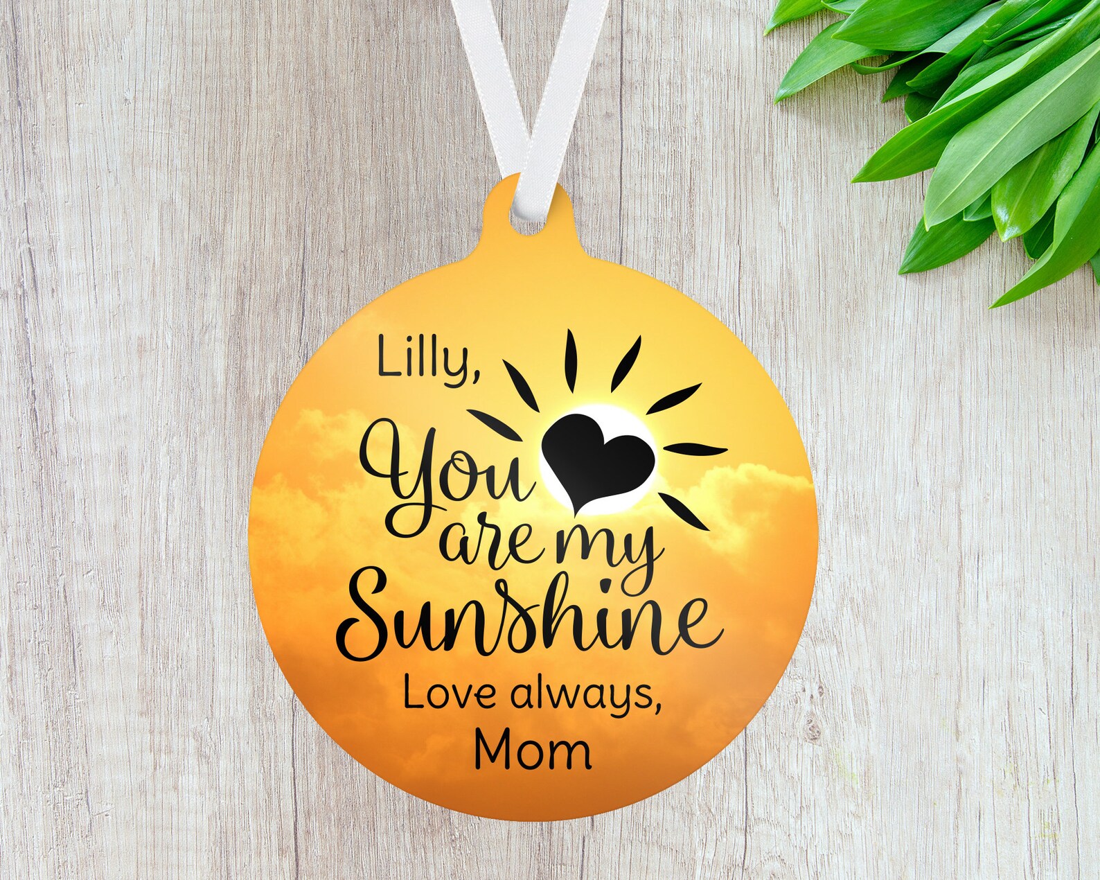 Personalized You Are My Sunshine Metal Ornament Etsy