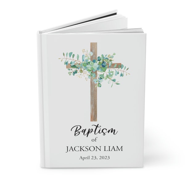 Personalized Baptism Journal; Guest Book (5.75x8, 150 pages)