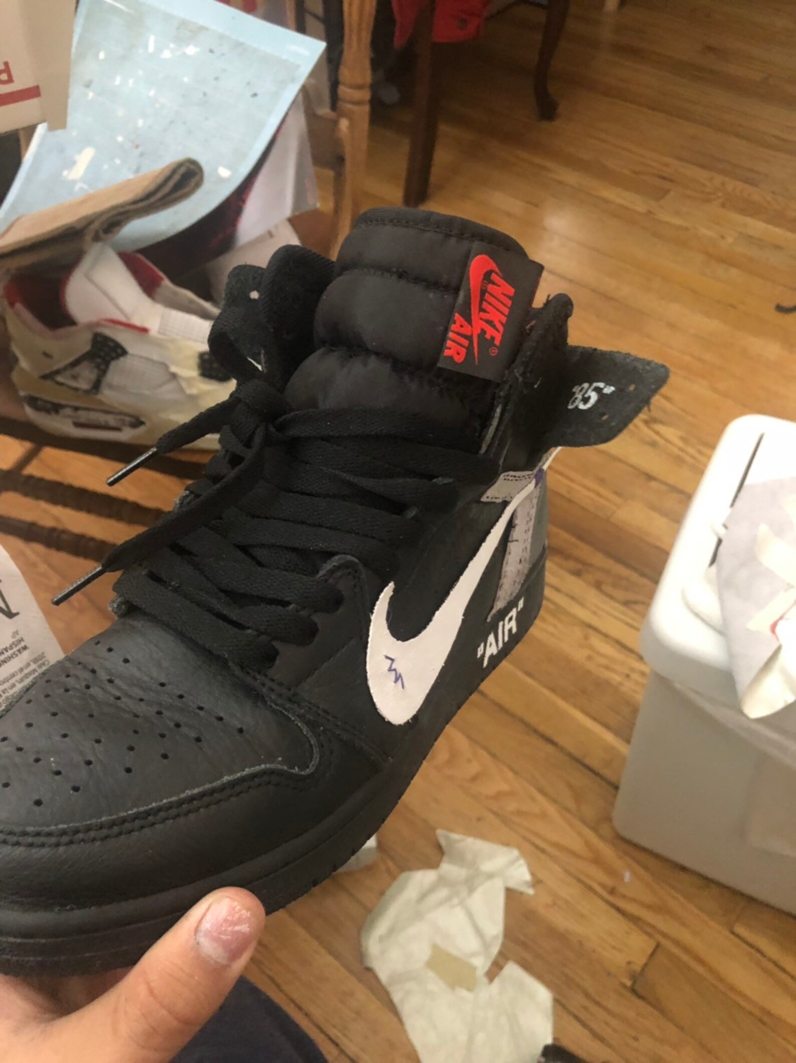 air jordan 1 x off white black