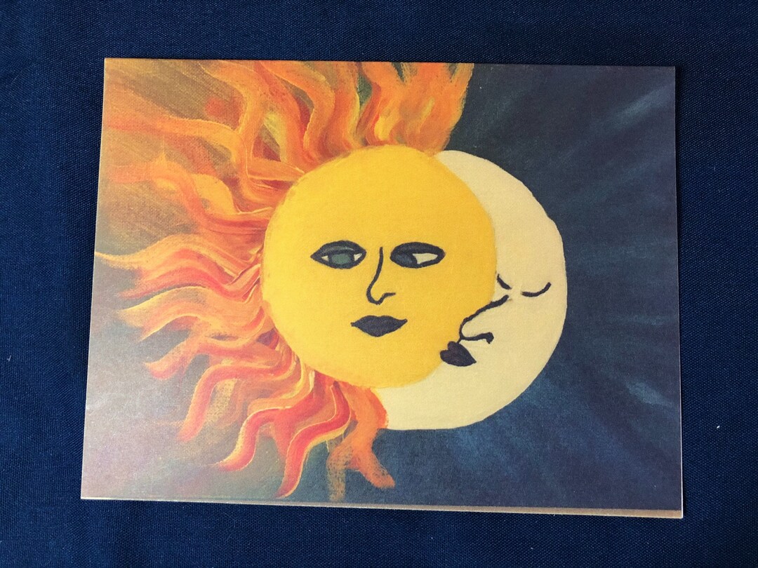 Sun and Moon Notecards - Etsy