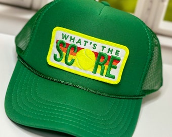Tennis Pickleball Patch Trucker Hat, Team Gift, Custom Design