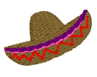 Mini Sombrero, Machine Embroidery Design (PES, DST, Huf, Vip, Xxx, Jef)