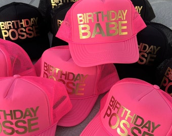 Birthday Babe Trucker Hat: Girls Trip, Birthday Squad