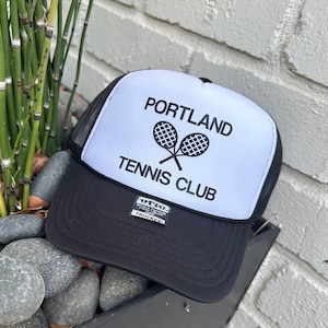 Tennis Gifts for women, Team Trucker Hat, Partner Gift, Tennis Racket, Doubles, Singles, Sports, Custom Design, WTTA love