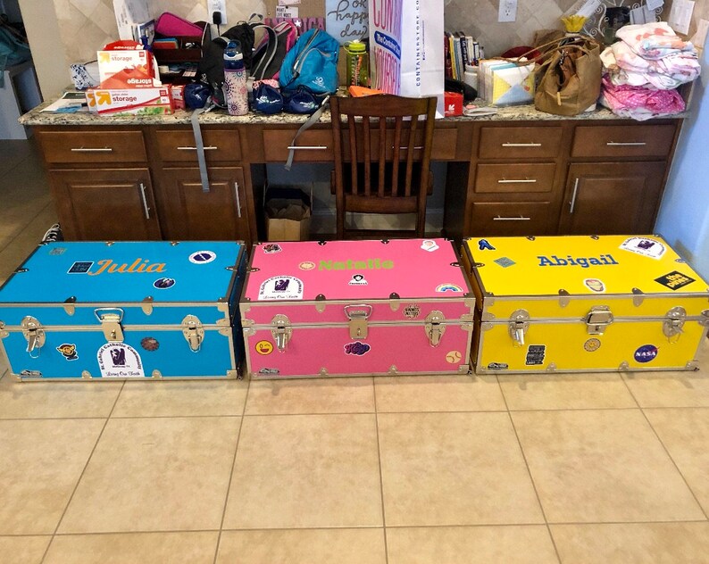 CAMP Trunk Name Label Monogram Decal High Quality Permanent Etsy