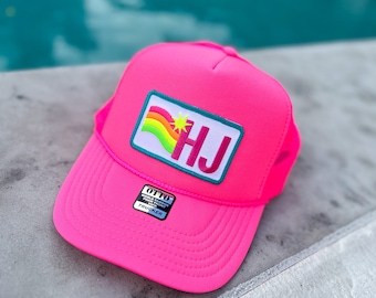 Custom Trucker Hat Cap, Girls Trip, 40th Birthday Gift ideas, Girls Weekend, Customized, Beach, 50th birthday gift favor, Sun Waves