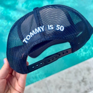 Back of Hat Embroidery Add-on, add to cart with each trucker hat