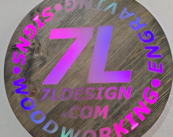Custom LED Wood Sign. I bring your LOGO to life. See the video!