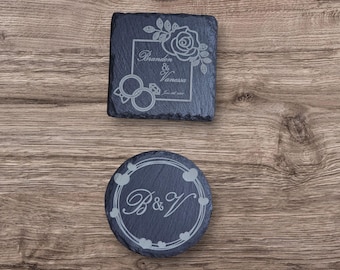 Personalized Engraved Slate Coasters