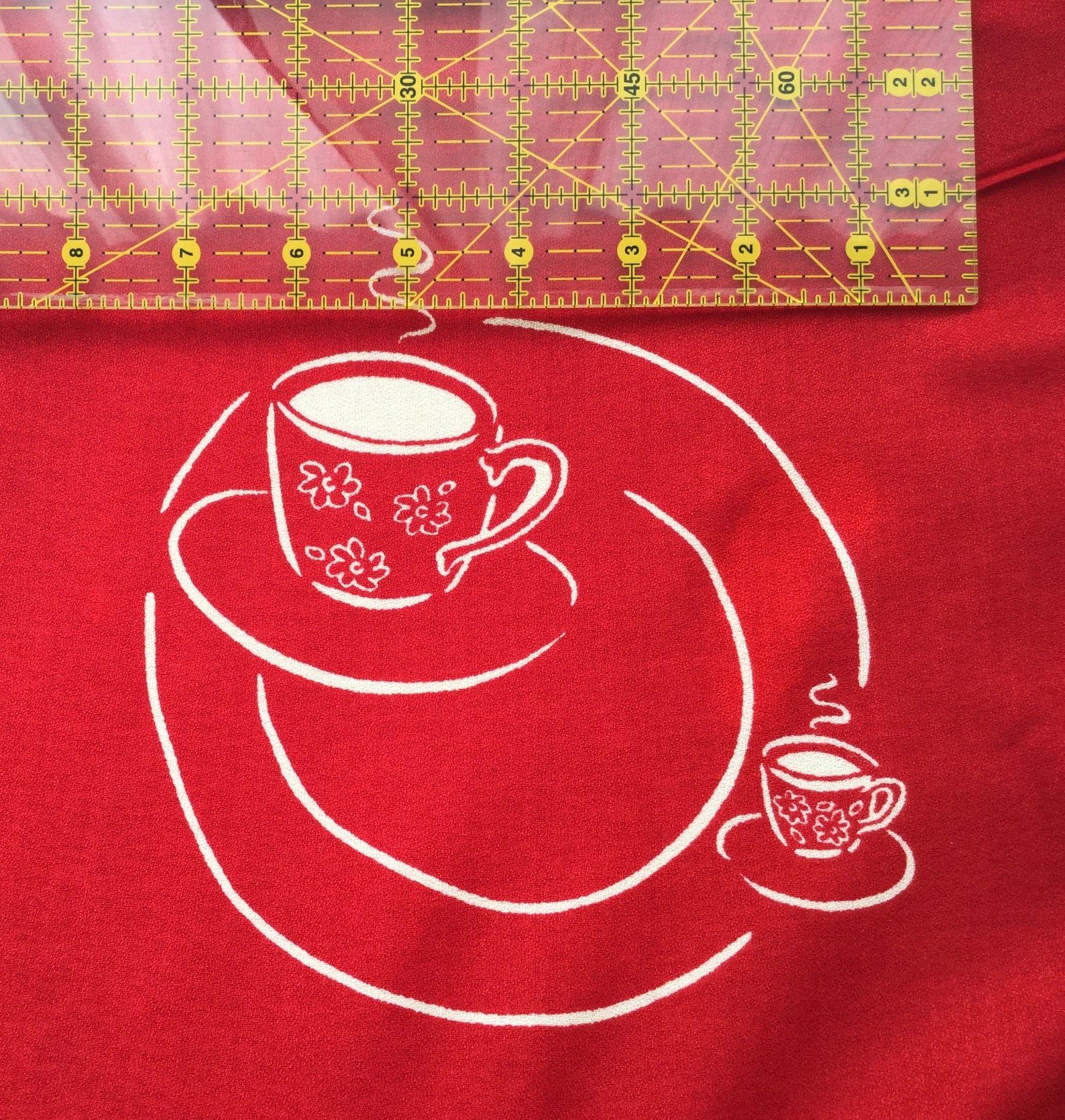 Tea or Coffee Cup Fabric by the Yard Tea Cup Print Dress Etsy