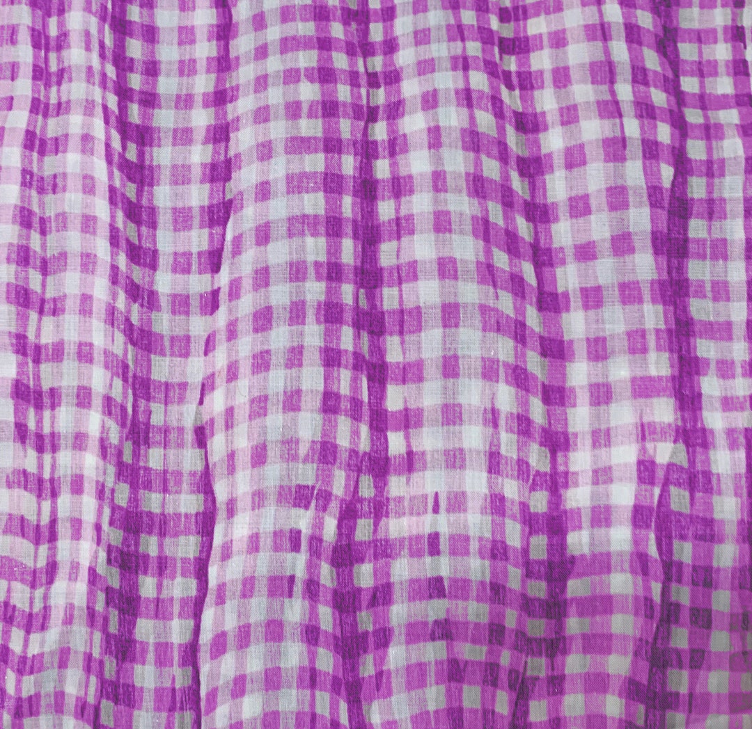 Lavender Herb Gingham Shantung 619 Fabric main image 1