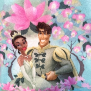 Princess Tiana  fleece fabric, Princess and the frog fleece fabric, Fairytale fabric, Disney vintage fleece fabric, Frog Prince Fabric