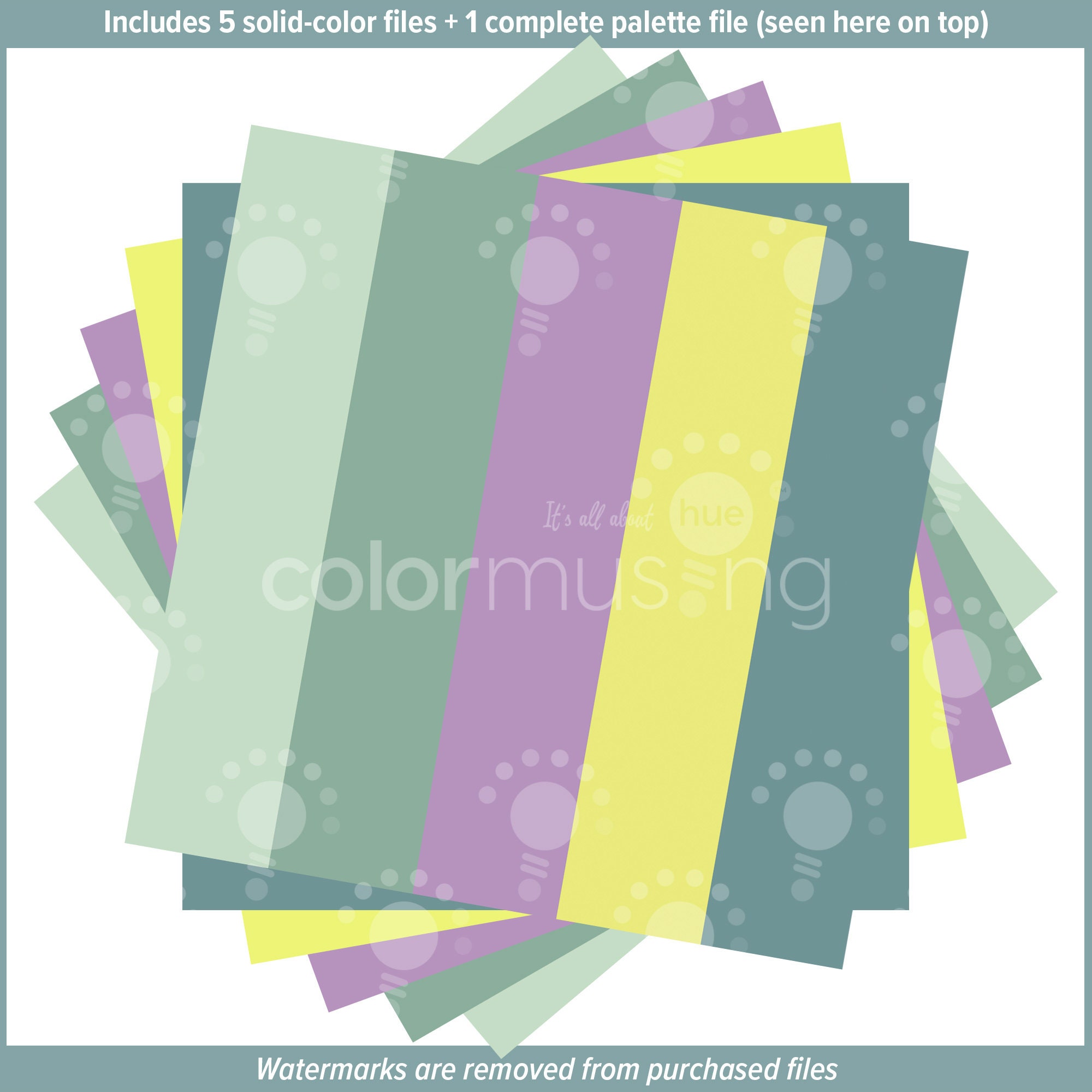 Digital Papers in Colormusing Palettes water Garden Etsy