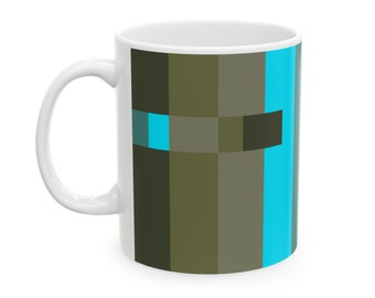 Color Palette Striped Mug: "Malfi Coast" Ceramic Mug, 11oz