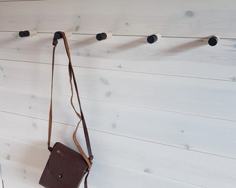 Black Wall Hook/Set Of 5/Wooden Towel Hook/ Modern Wooden Hook/Coat Rack/Minimalistic Hangers/Beech Wood/Home Decor/Kitchen Hook