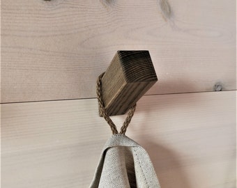 Wood wall hook / Wood wall peg / Coat hook/Set Of 3/Solid Ash Wood Hook//Coat Hangers/ Entryway Coat Hook / Wall Hook/Bathroom Towel Hook