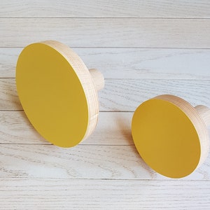 Yellow Hook/Wooden Nursery Hook/ Kids Room Wooden Hook/Rack/Hangers/Beech Wood/Home Decor/Baby Hanger/Children Wall Decor