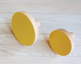 Yellow Hook/Wooden Nursery Hook/ Kids Room Wooden Hook/Rack/Hangers/Beech Wood/Home Decor/Baby Hanger/Children Wall Decor