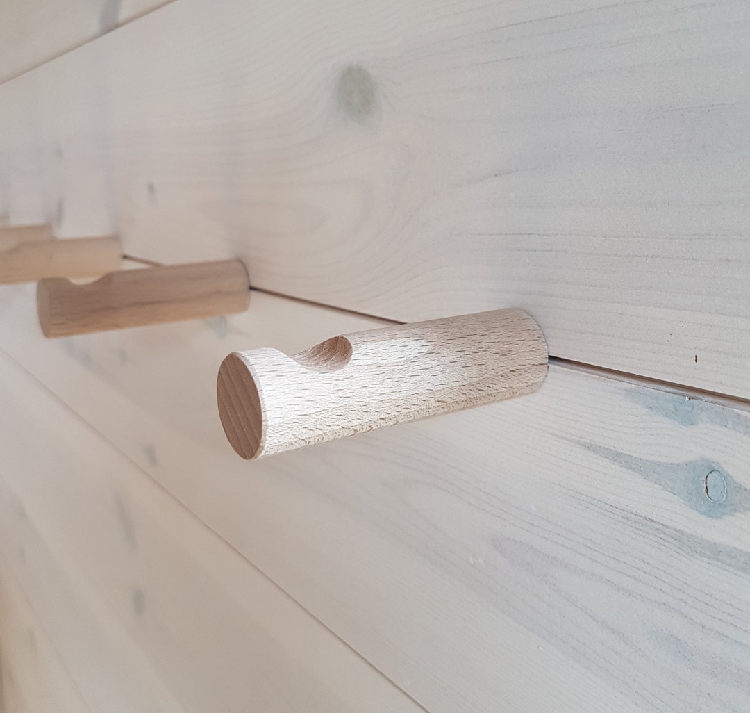 Wall Peg, Coat Hook, Wooden Wall Hooks, Coat Rack, Wooden Peg Hook, Set