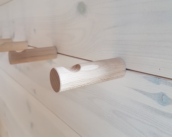 Wall Peg, coat hook, wooden wall hooks, coat rack, wooden peg hook, Set of 5 clothes rack, dowel hanger, wooden coat hook