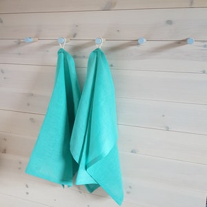 Pastel Blue Wall Hook/Set Of 5/Wooden Towel Hook/ Modern Wooden Hook/Coat Rack/Minimalistic Hangers/Beech Wood/Home Decor/Kitchen Hook