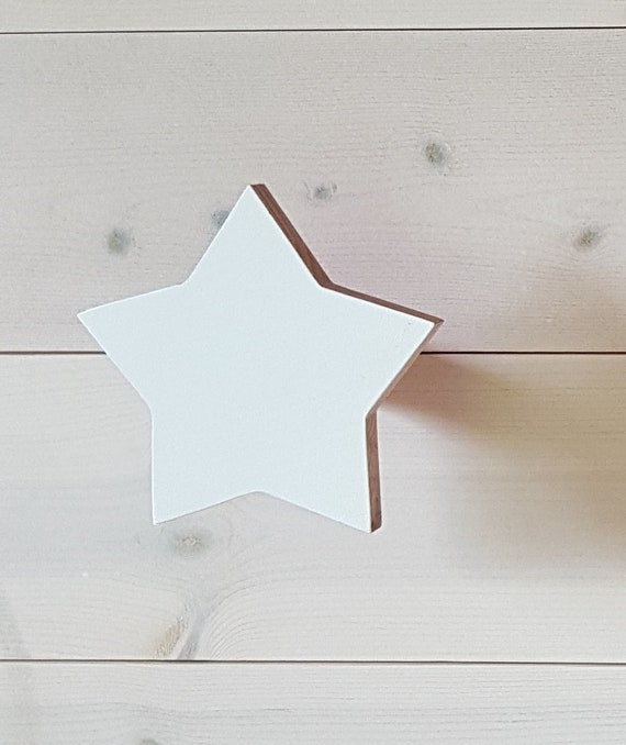 Wooden Hook,  Wooden Wall Hook, Coat Hook, White Star Hook, Hat Rack, Nursery Hook, Wall Hooks For Kids Room, Wooden Wall Hangers