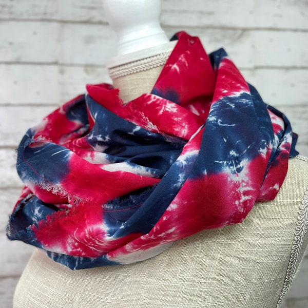 Red White Blue Scarf Etsy