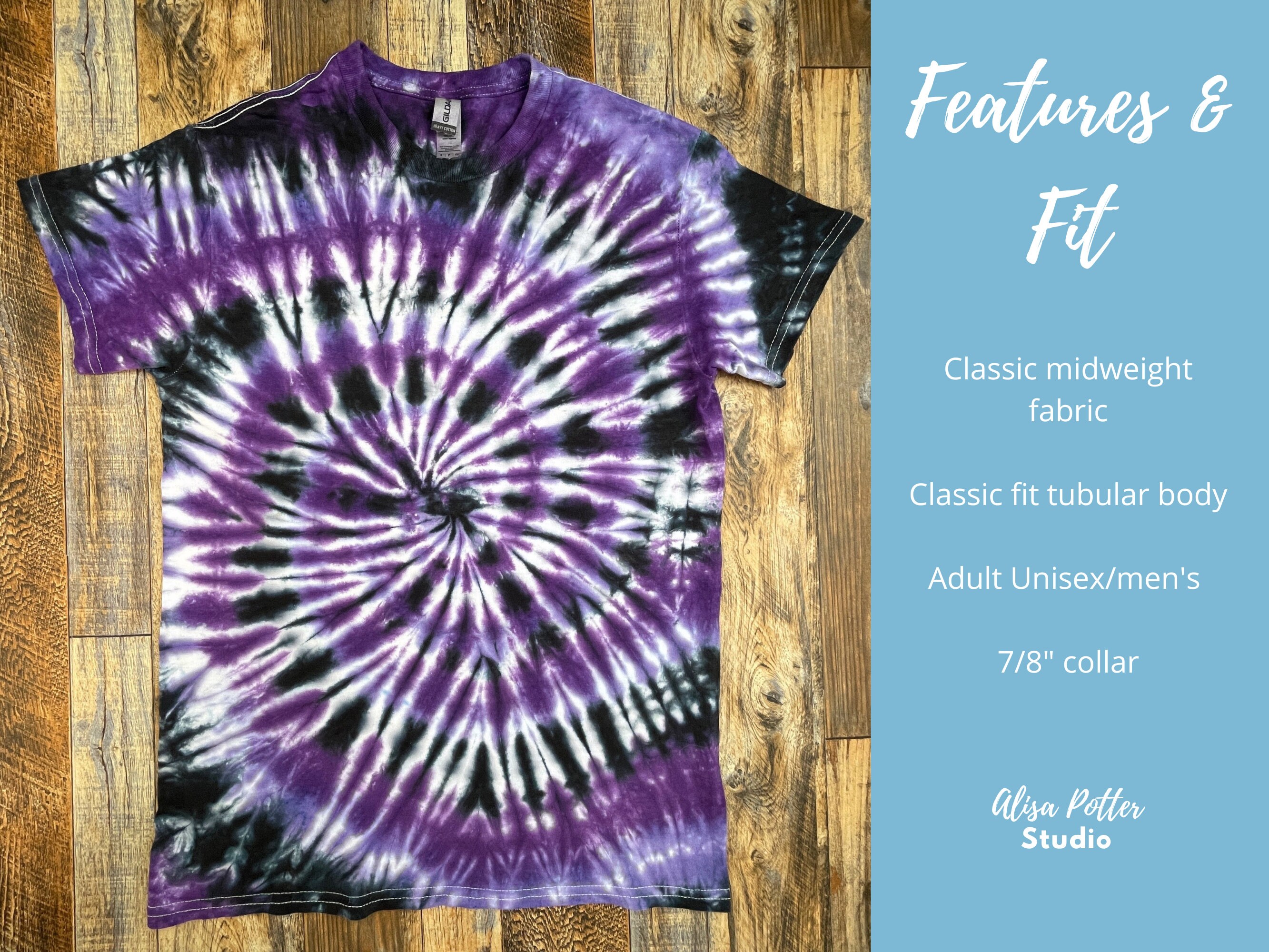 mens purple tie dye shirt