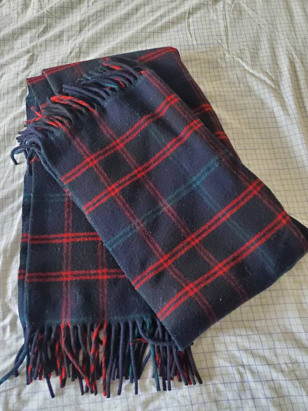 Vintage 72x54 Classic Wool Pendleton Blanket Throw With Fringe Etsy