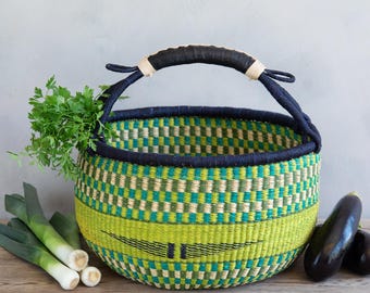 African Basket - Large Market Basket - Bolga Basket - Farmers