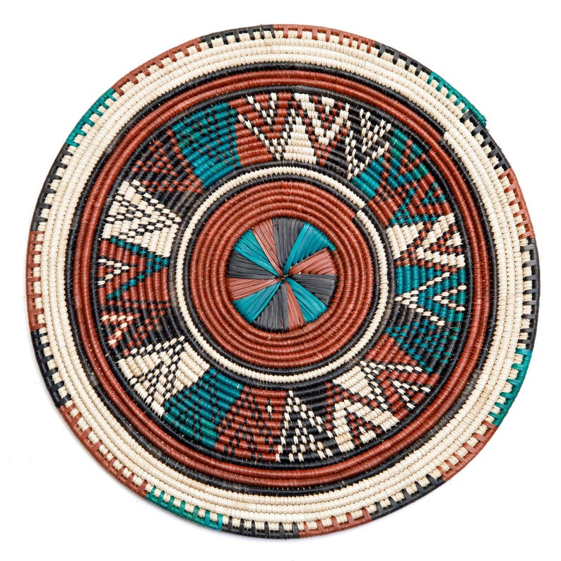 African Mat Pattern Set of Four Handwoven African Placemats With Geometric Designs ...
