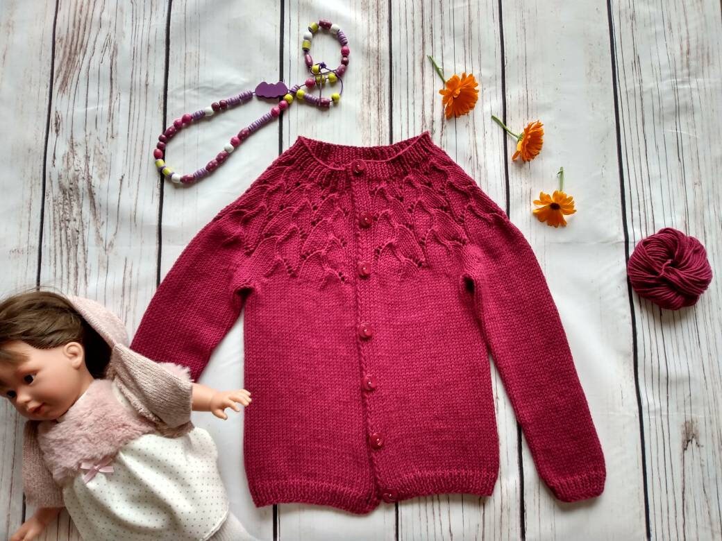 Red baby girl cardigan clearance