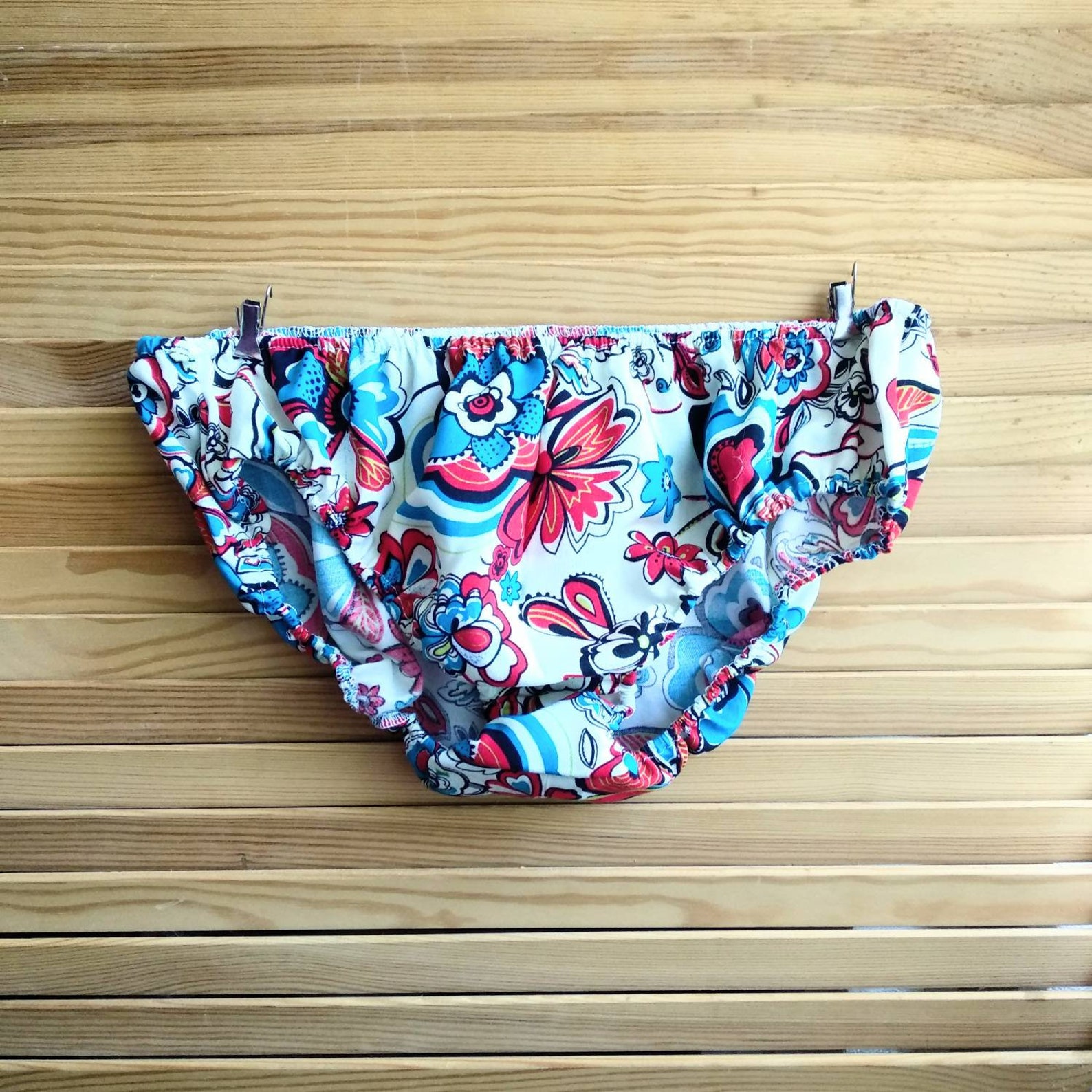 White Floral Bloomer Panties. Romantic Eco Lingerie. Etsy