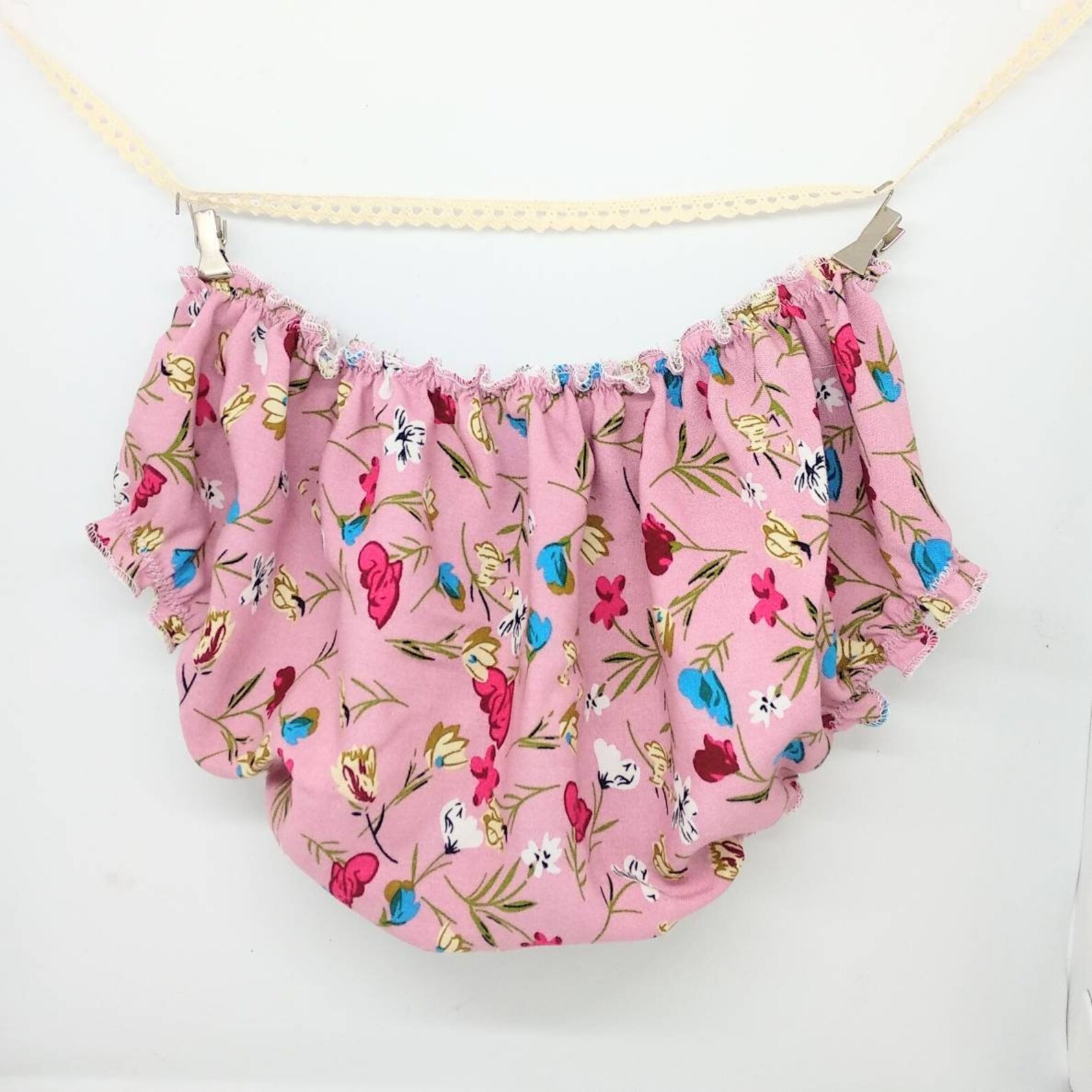 Pink Floral Bloomer Panties for Woman. Romantic Bohemian Rayon Etsy