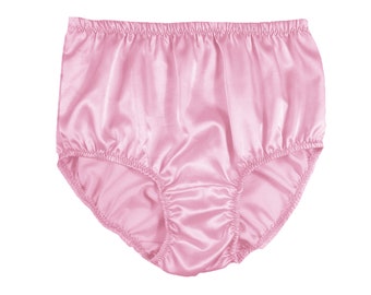 Luxurious Sissy Silky Knickers Full Briefs Panty Womens Underwear Shiny Silk Satin Panties Wedding Gift Honeymoon Bridal Lingerie Fair Pink Luxurious Sissy Silky Knickers Full Briefs Panty Womens Underwear Shiny Silk Satin Panties Wedding Gift Honeymoon Bridal Lingerie Fair Pink