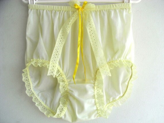 yellow lace underwear