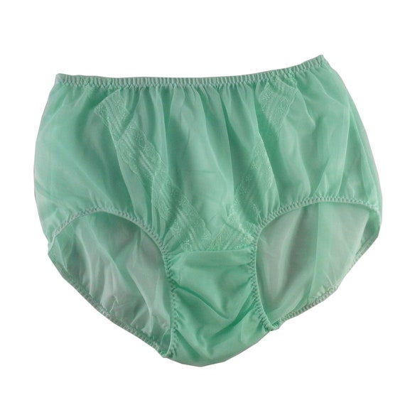 Fair Pink Vintage Granny Briefs Panties Sheer Nylon Panty DBL Gusset Knicker NEW